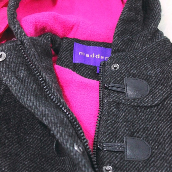 NWT Madden Girl Faux Wool Textured Zipper Coat - Picture 3 of 7